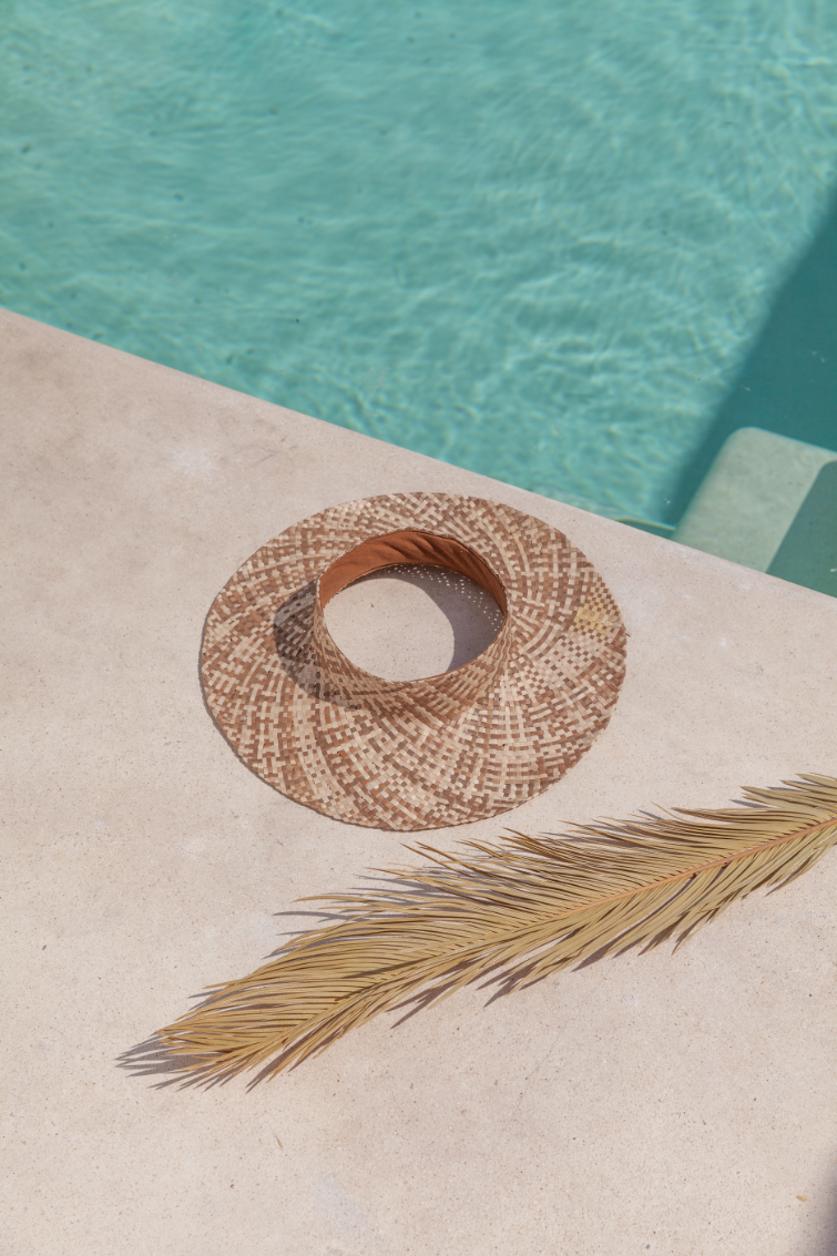 Holiday Papale Sun Hat in Amber Ombre