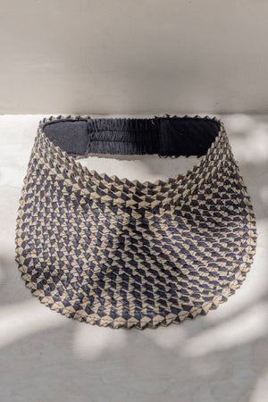 Rattan Sun Visor in Ombre: Amber