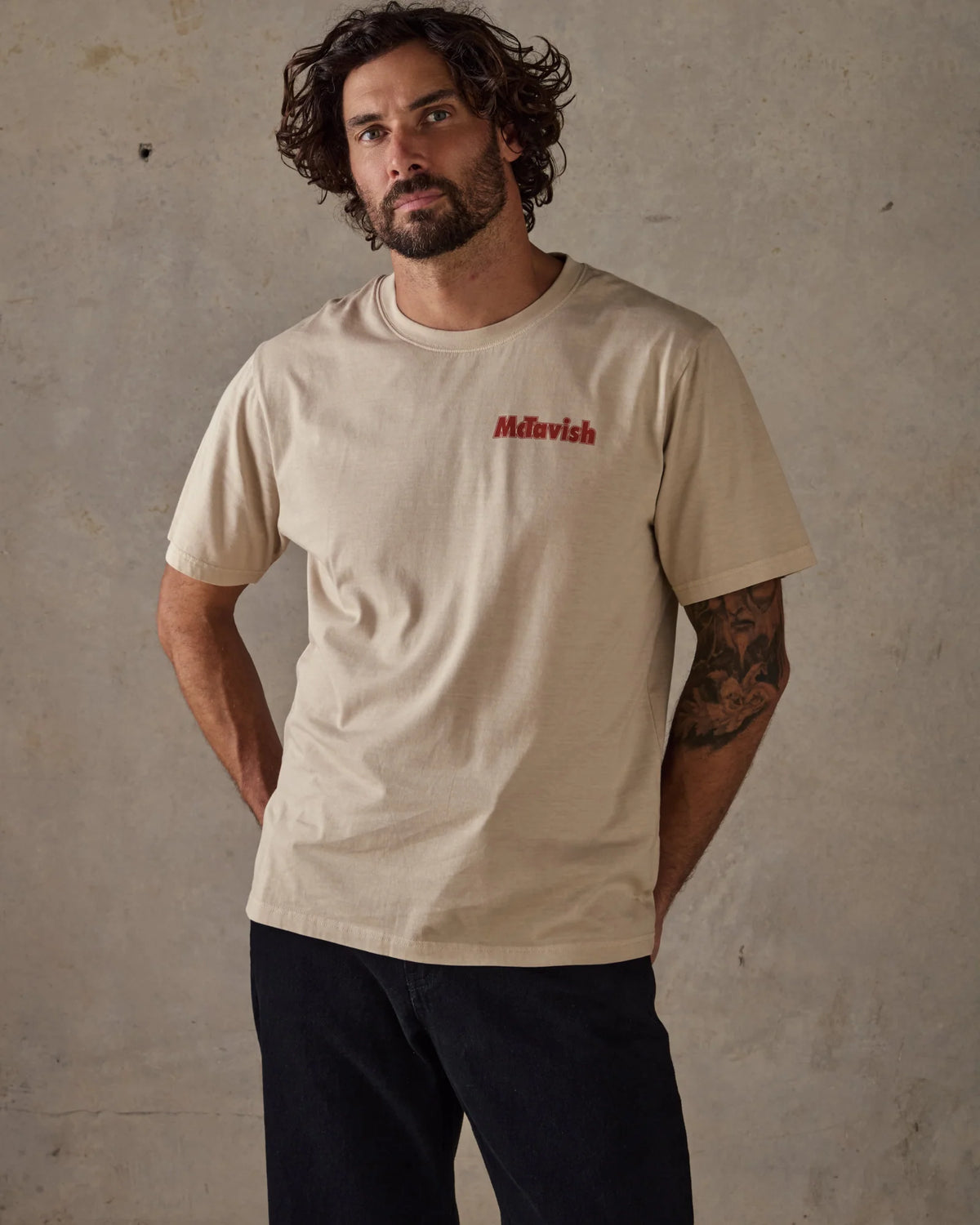 Mctavish - Glassers Tee by Schuyler Beecroft Light Tan