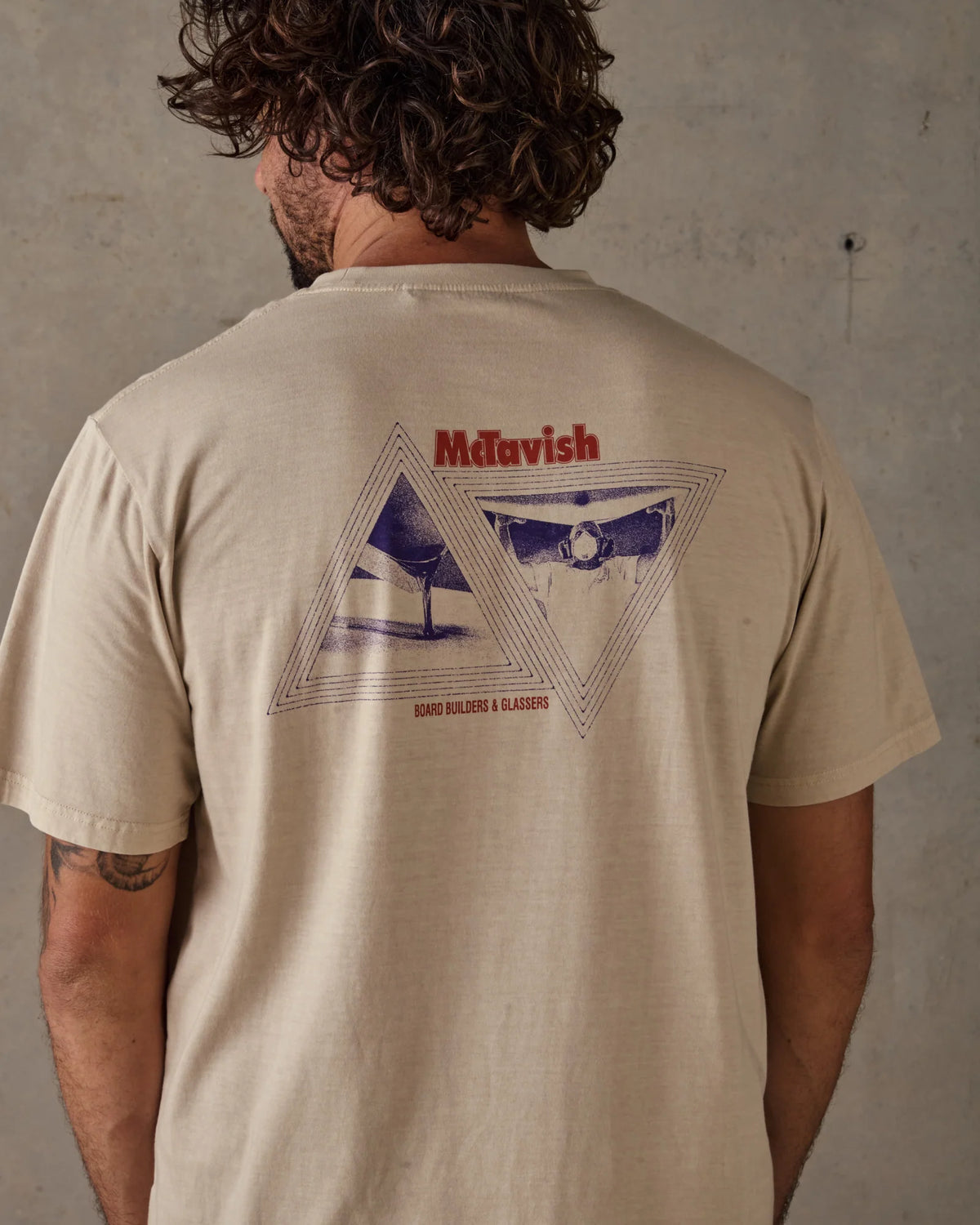 Mctavish - Glassers Tee by Schuyler Beecroft Light Tan