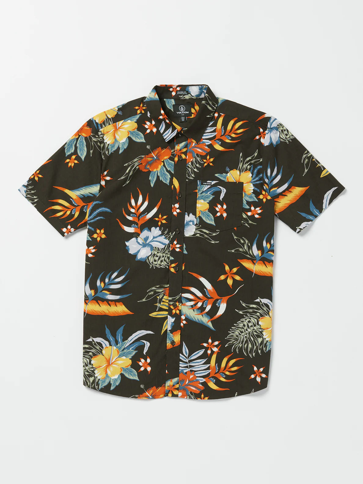 Volcom Sunriser Floral Short Sleeve Shirt Stealth