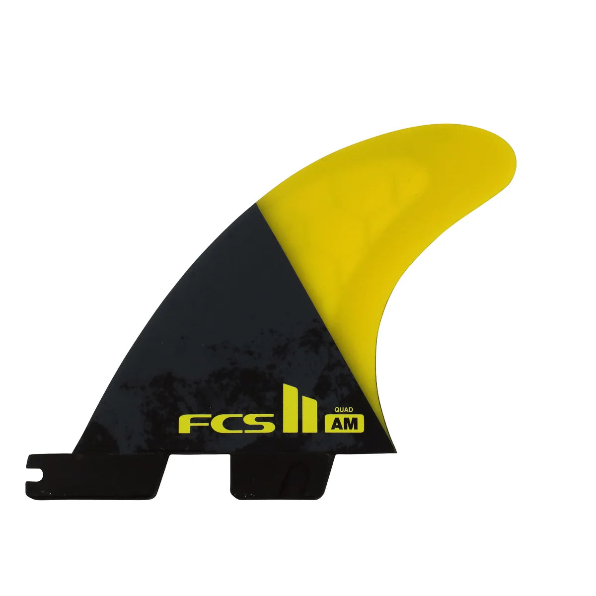 FCS II AM PC Large Quad Rear Fin Yellow