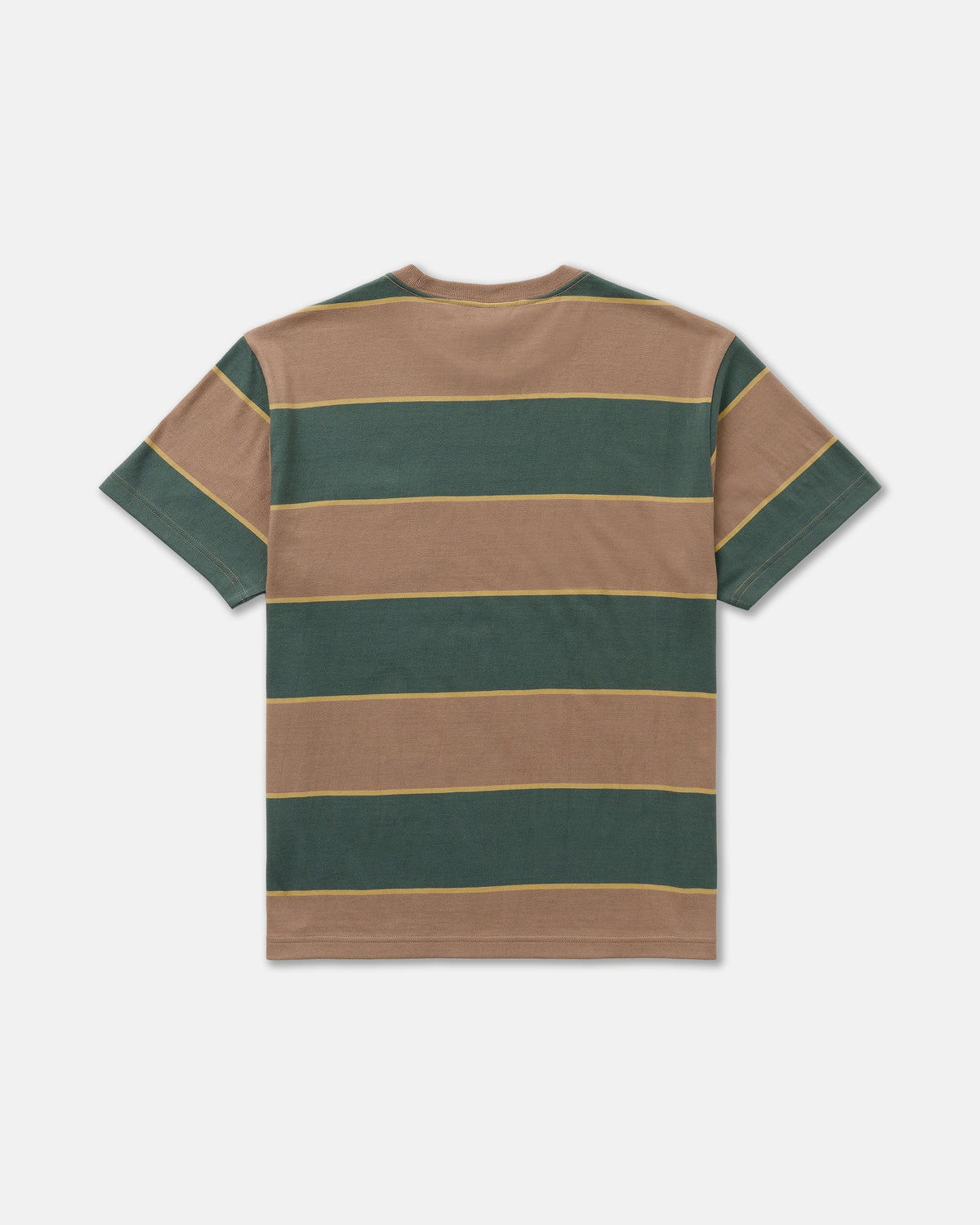 RVCA Dayshift Stripe SS Tee Sonora Brown back