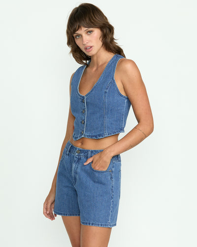 Volcom Stoned Bf Vest Denim