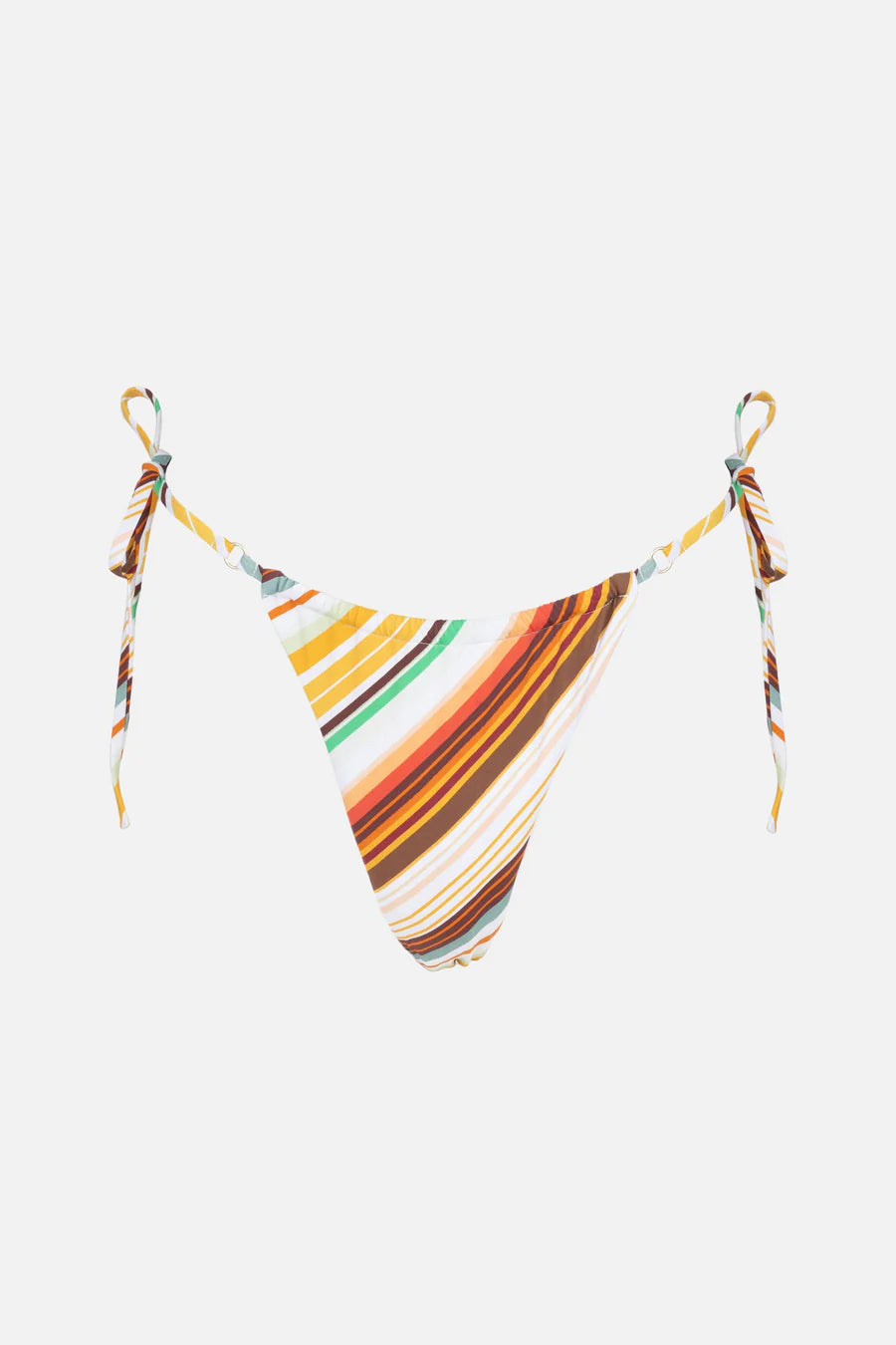 Rhythm Viva Stripe Gathered Tie Side Hi Cut Pant Natural