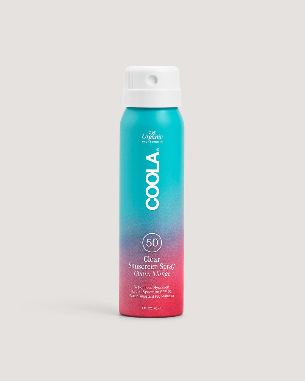 COOLA Clear Sunscreen Spray SPF 50 Guava Mango 2 oz