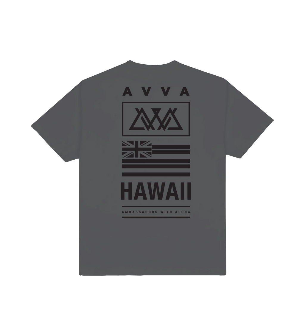 AVVA Team Hawaii Tee- Charcoal Grey