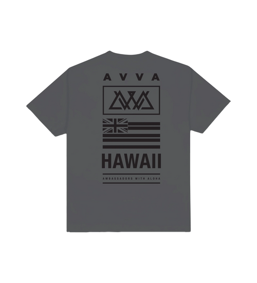 AVVA Team Hawaii Tee- Charcoal Grey