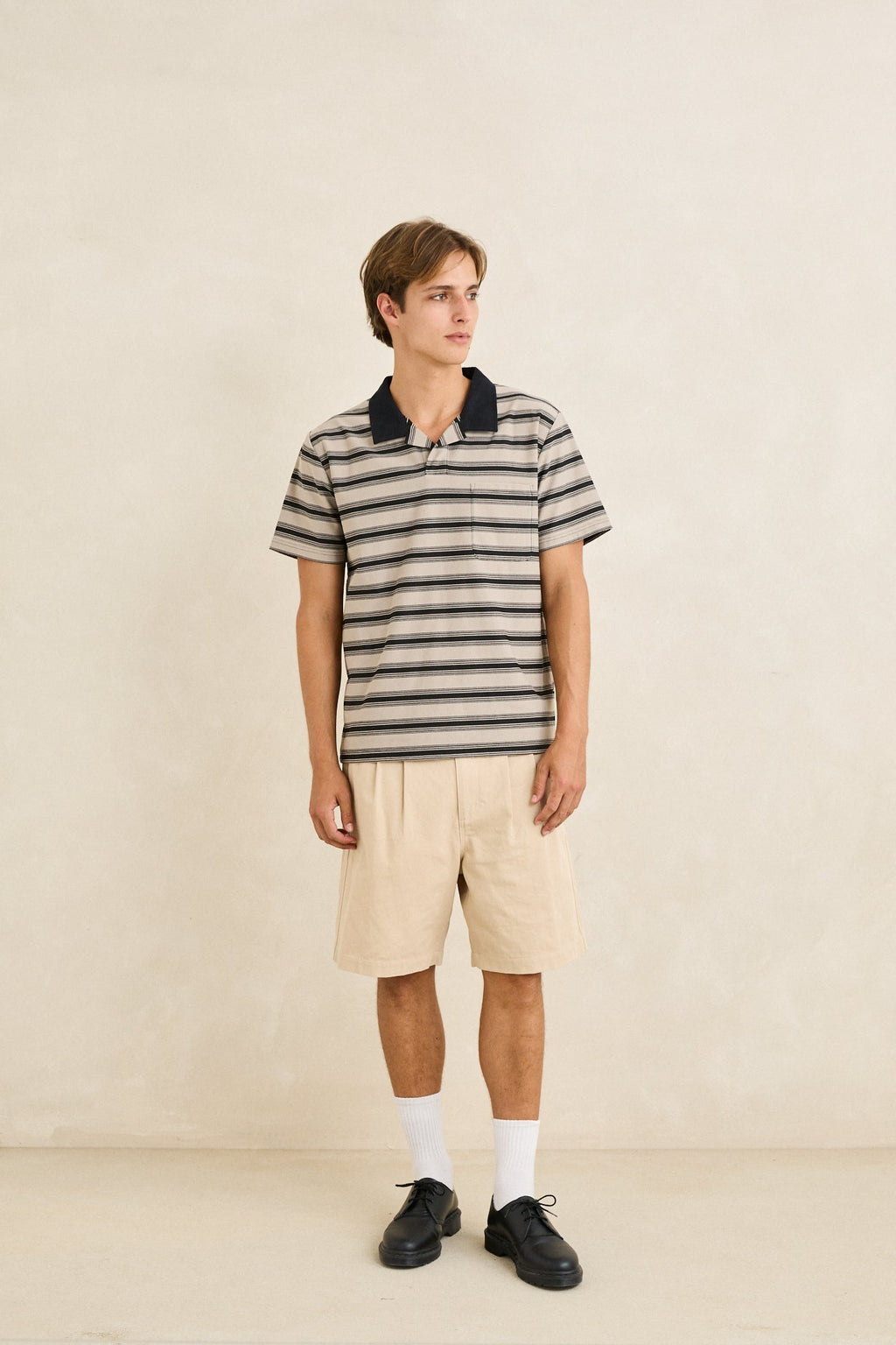 Rhythm Vintage Stripe Havana Polo Moonrock