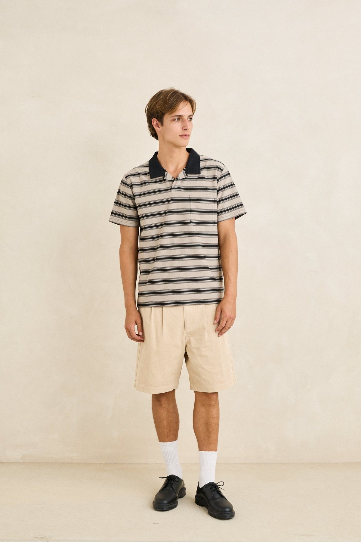 Rhythm Vintage Stripe Havana Polo Moonrock