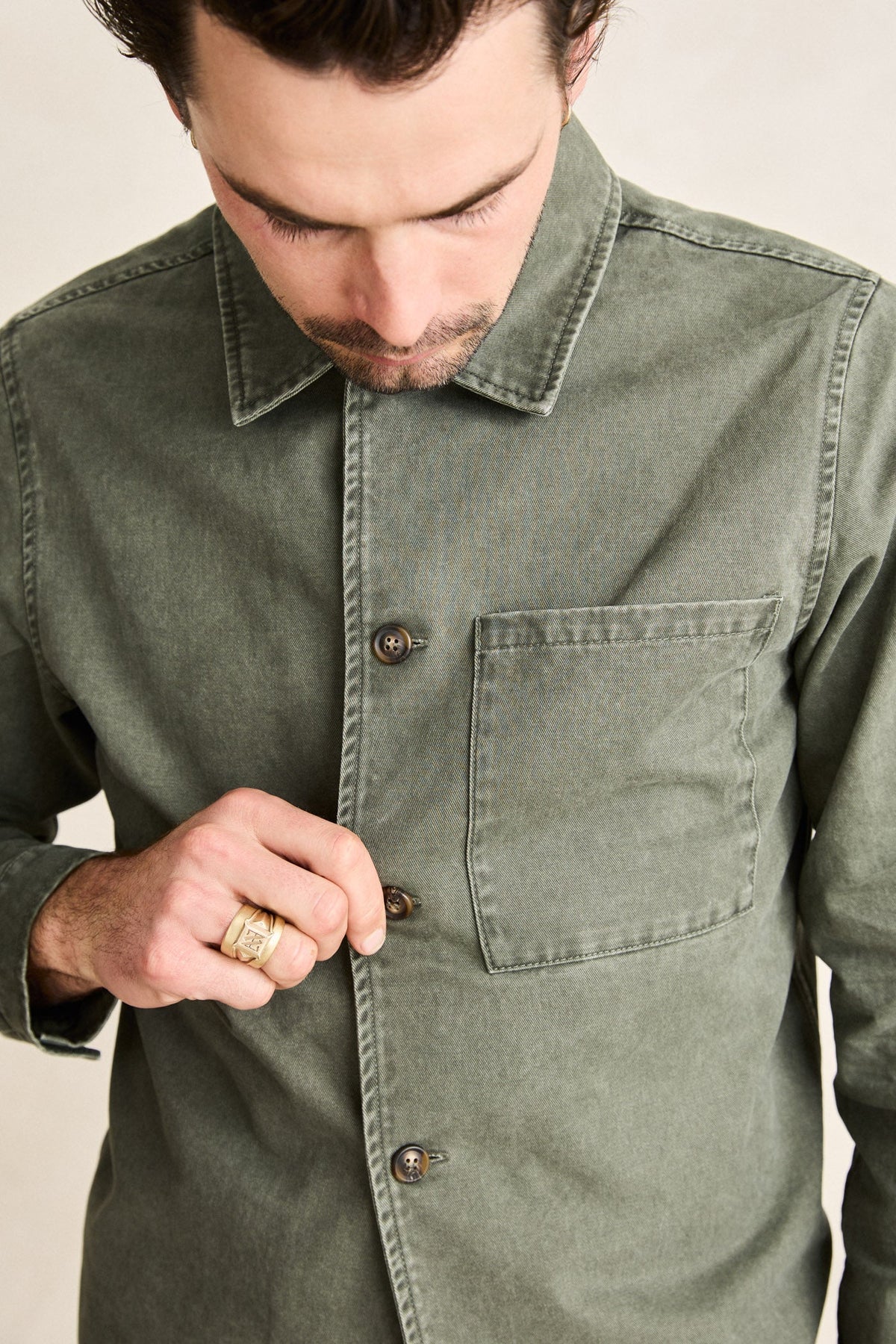 Rhythm Field Guide LS Shirt Stone