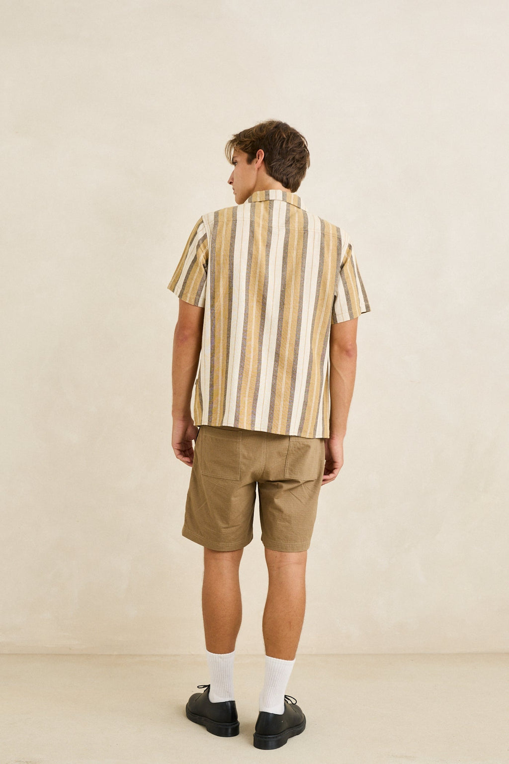 Rhythm Vacation Stripe SS Shirt Sand
