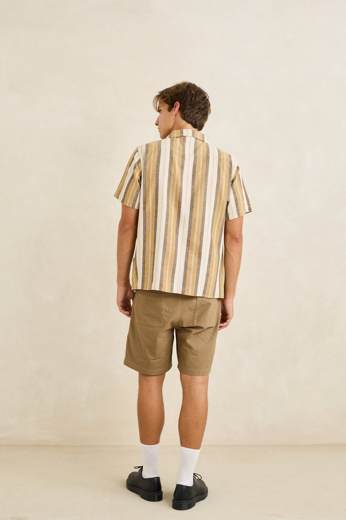 Rhythm Vacation Stripe SS Shirt Sand