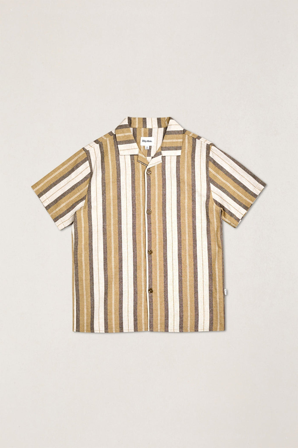 Rhythm Vacation Stripe SS Shirt Sand
