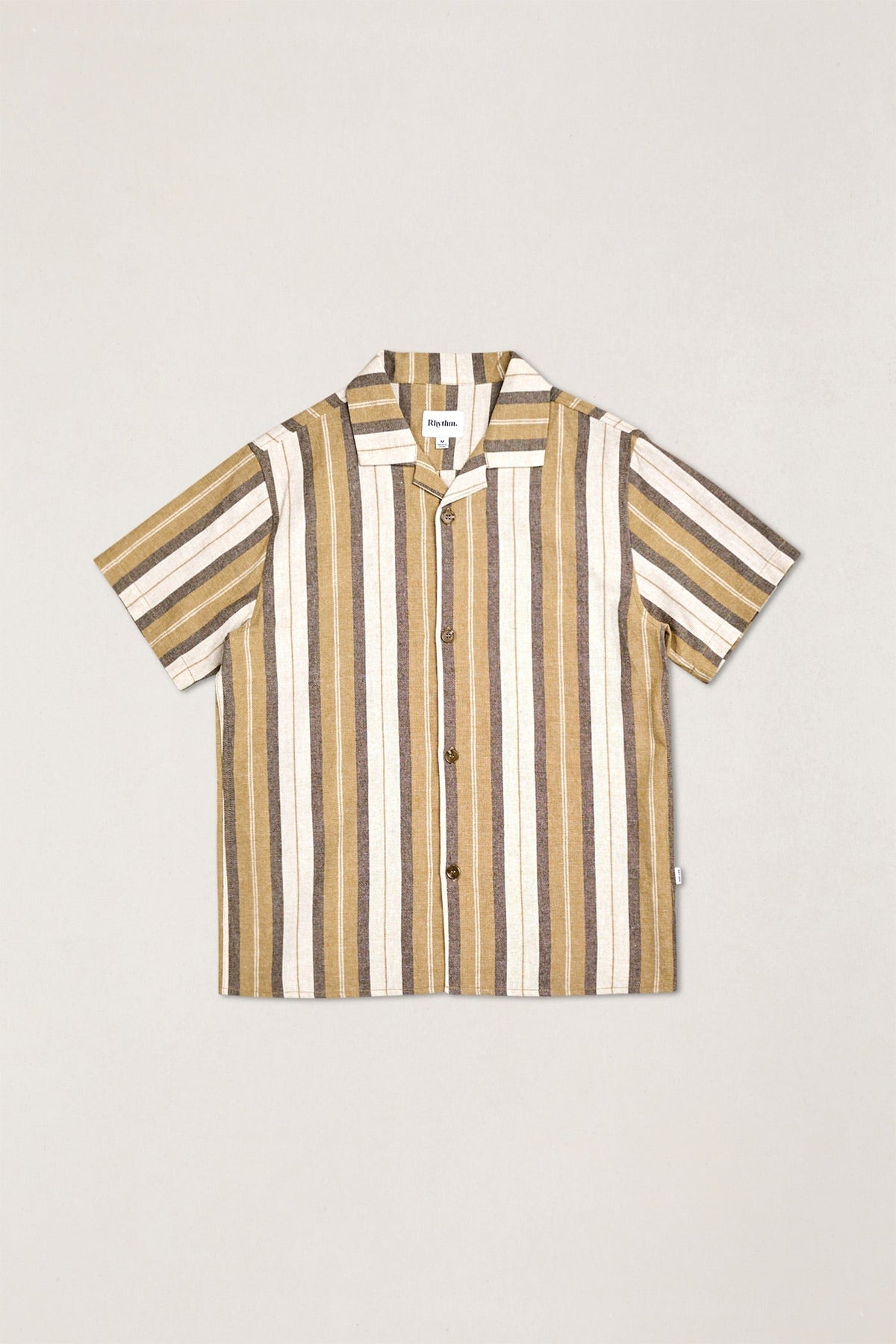 Rhythm Vacation Stripe SS Shirt Sand