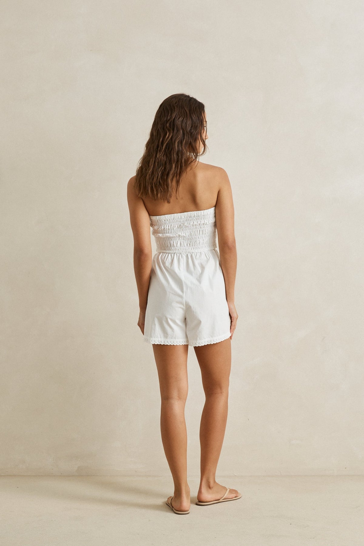 Rhythm Perry Strapless Playsuit White