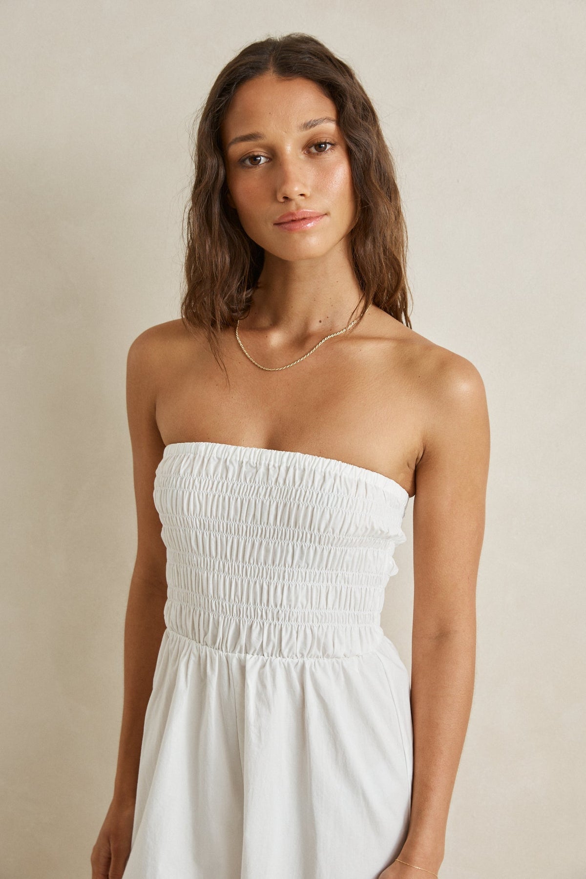 Rhythm Perry Strapless Playsuit White