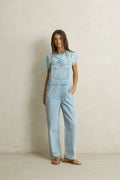 Rhythm Lani Denim Overalls Light Wash