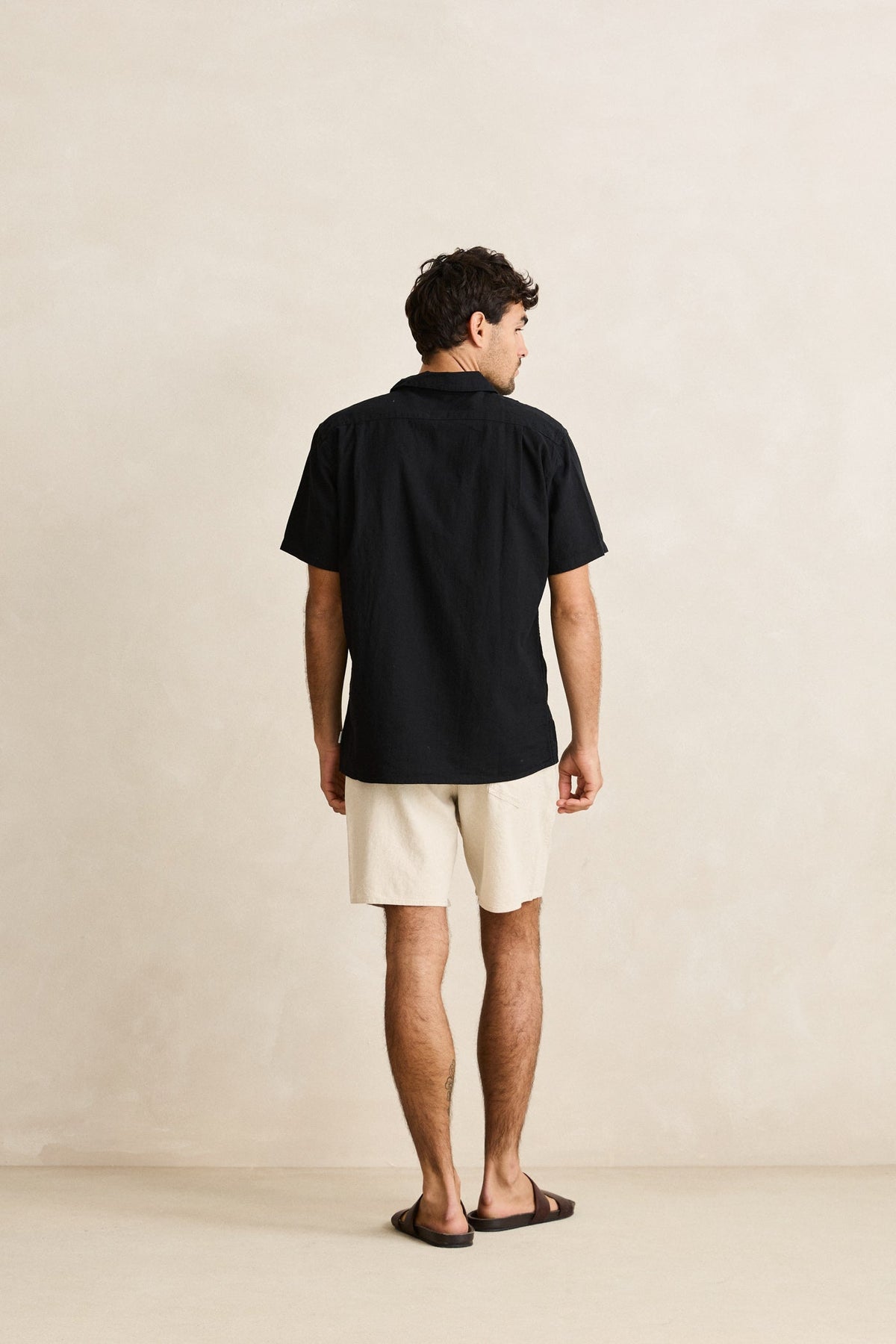 Rhythm Classic Linen SS Shirt Vintage Black