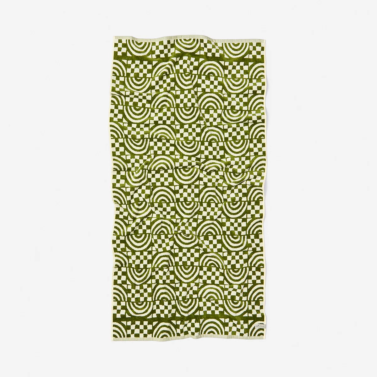 Slowtide Coco Rainbow Oversized Woven Towel Olive