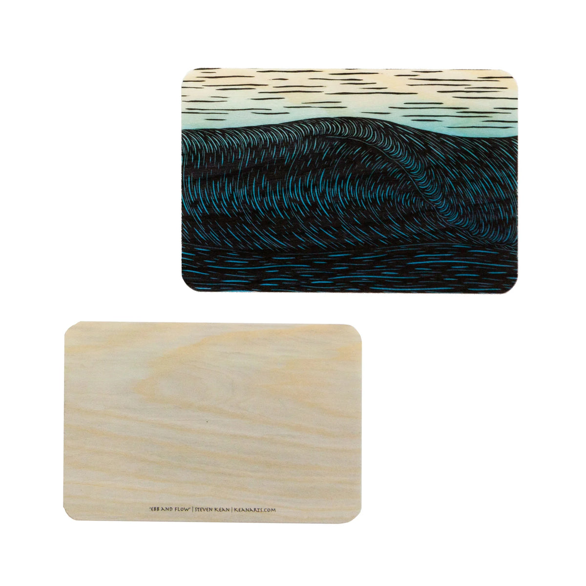 Kean Arts Inc. Ebb and Flow 4x6 Wooden Card
