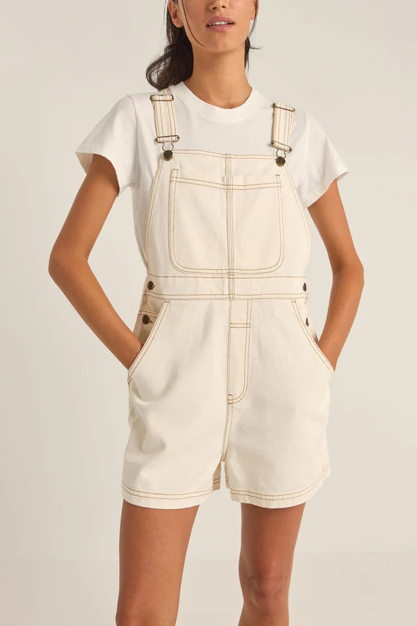 Rhythm Tides Short Overall Cream