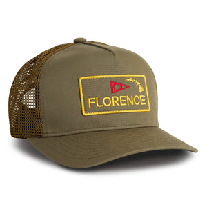 Florence Island Trucker Hat Olive