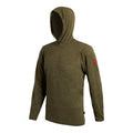 Florence Airtex Long Sleeve Hooded Shirt Heather Burnt Olive