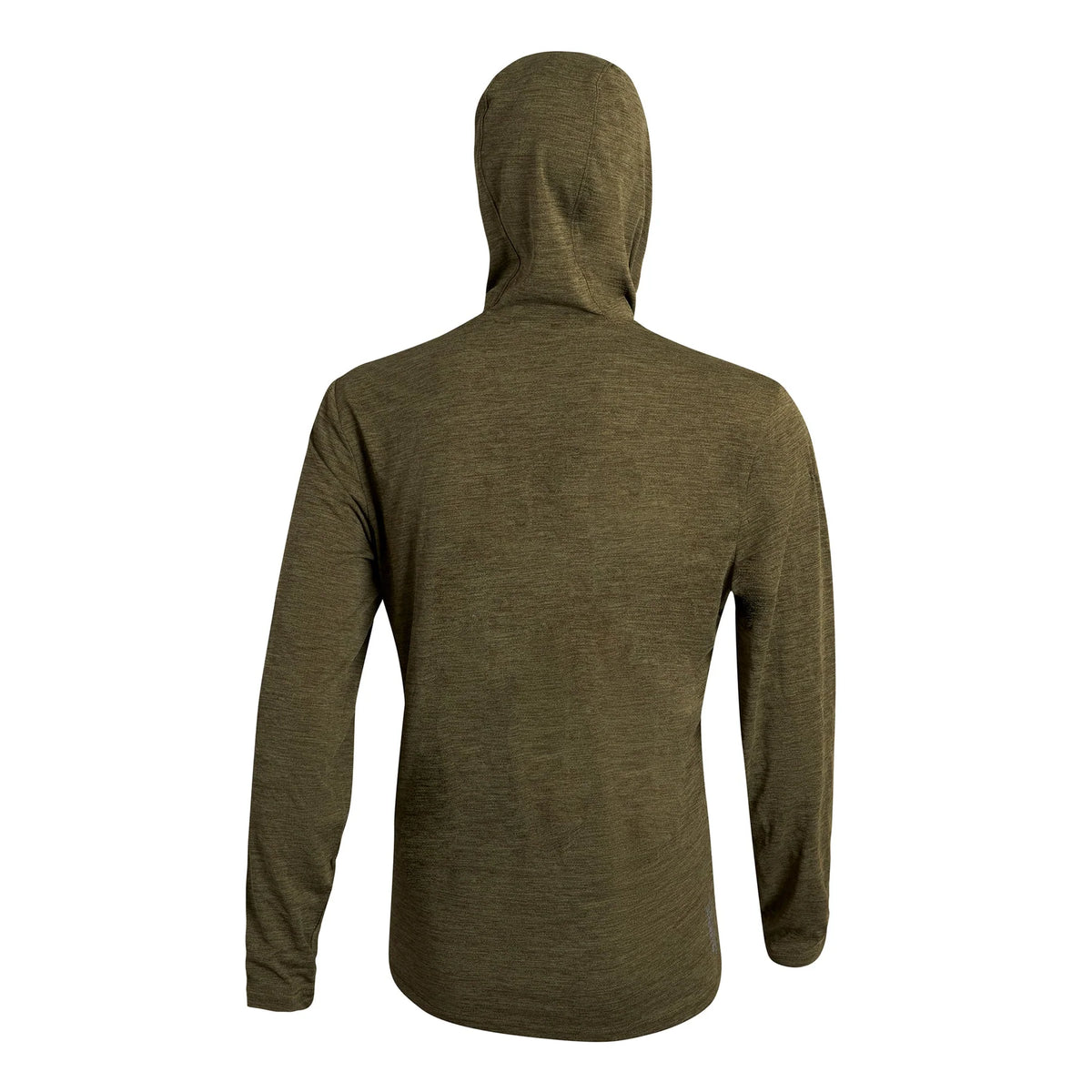 Florence Airtex Long Sleeve Hooded Shirt Heather Burnt Olive