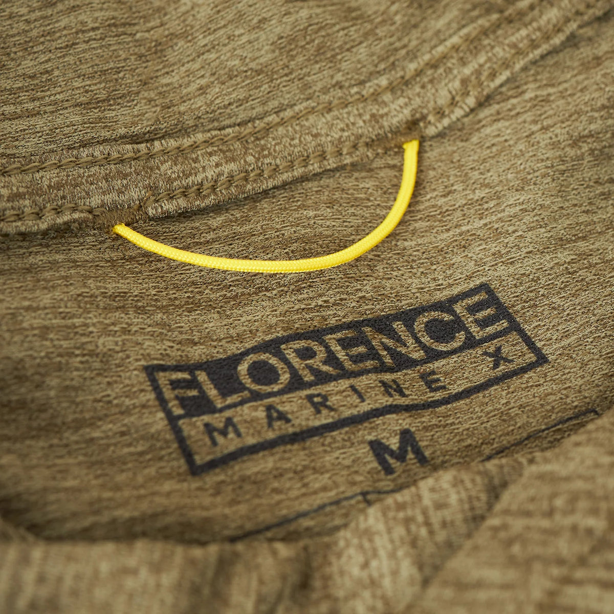 Florence Airtex Long Sleeve Hooded Shirt Heather Burnt Olive