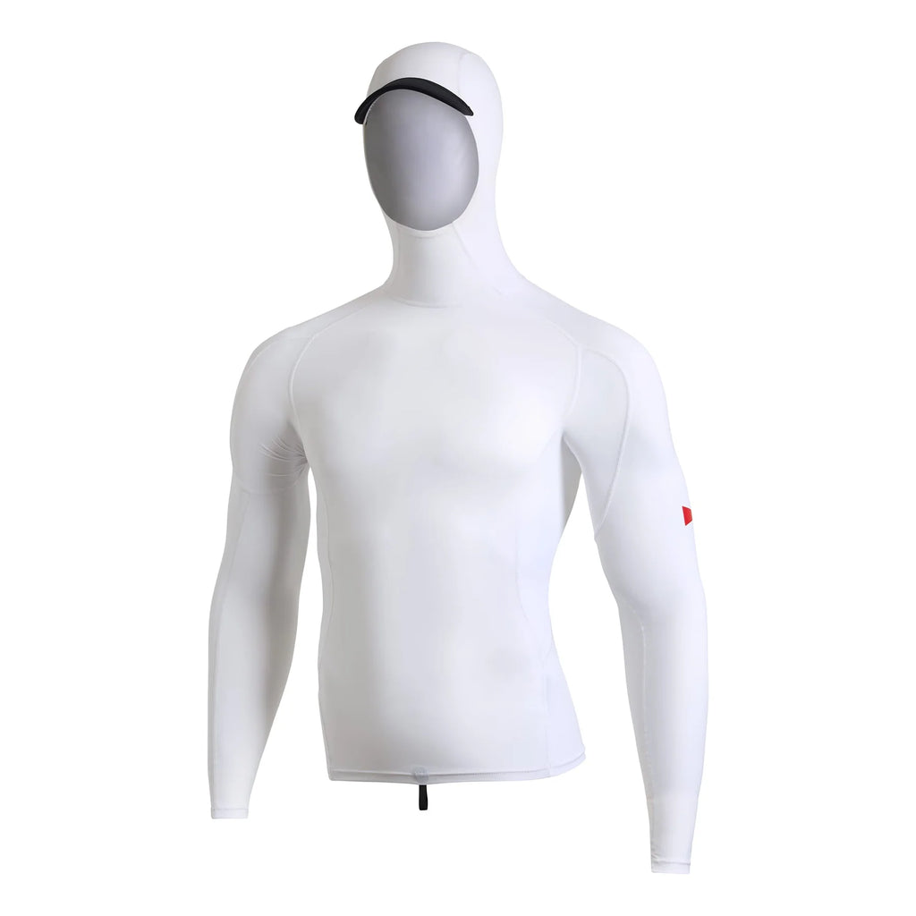 Florence Long Sleeve Hooded Rashguard White
