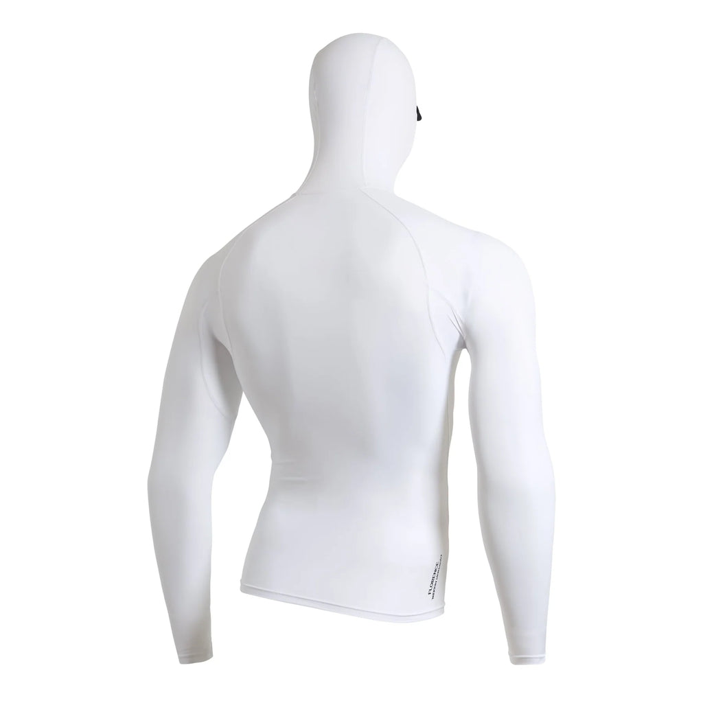 Florence Long Sleeve Hooded Rashguard White