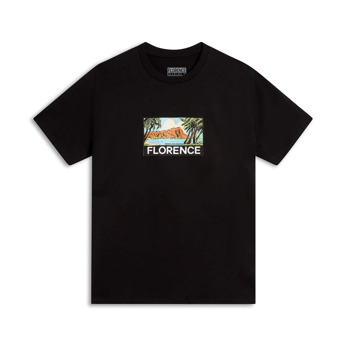Florence Postcard Tee Black