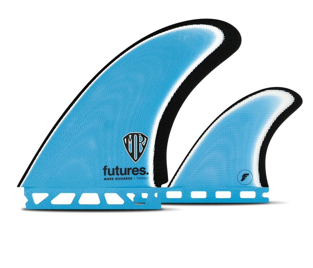 Futures Mark Richards Fiberglass Twin+1 Fins Blue/White/Black - SantoLoco Hawaii