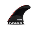 Futures John John Florence Large Techflex Thruster Fins Digi Red - SantoLoco Hawaii