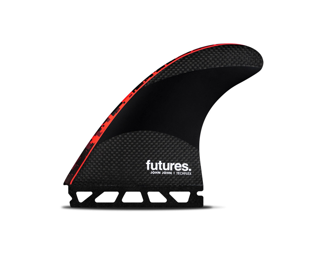 Futures John John Florence Large Techflex Thruster Fins Digi Red - SantoLoco Hawaii