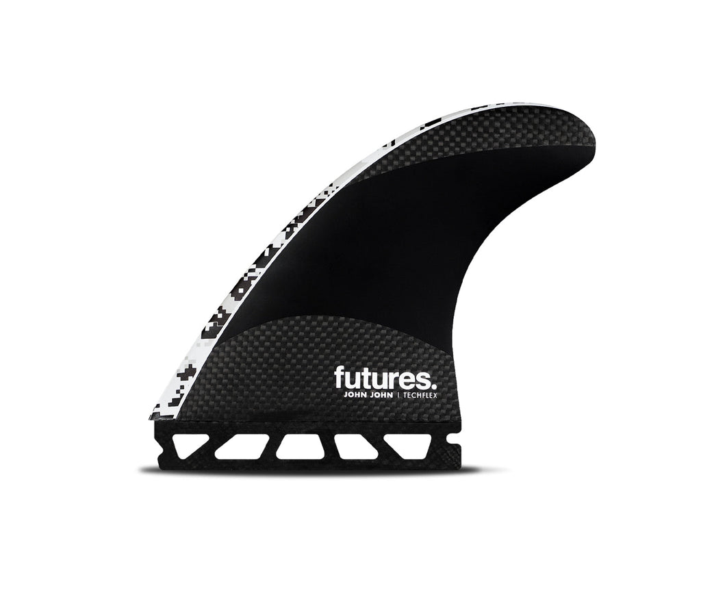 Futures John John Florence Pro Techflex Thruster Fins Digi White - SantoLoco Hawaii