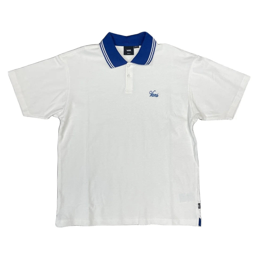 Vans Carson Polo Shirt WHT/BLU