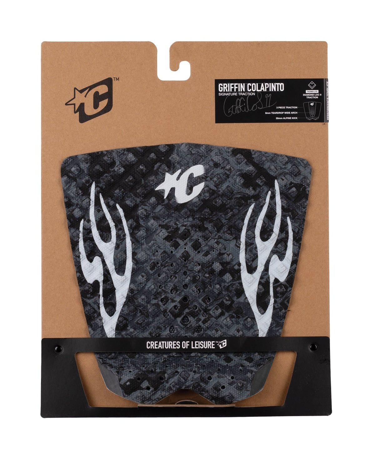 Creatures Griffin Colapinto Lite Traction Pad Charcoal Swirl Platinum Flames