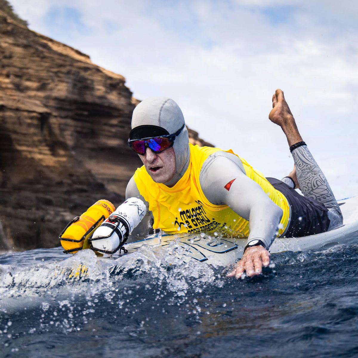 Florence Long Sleeve Hooded Rashguard Silver