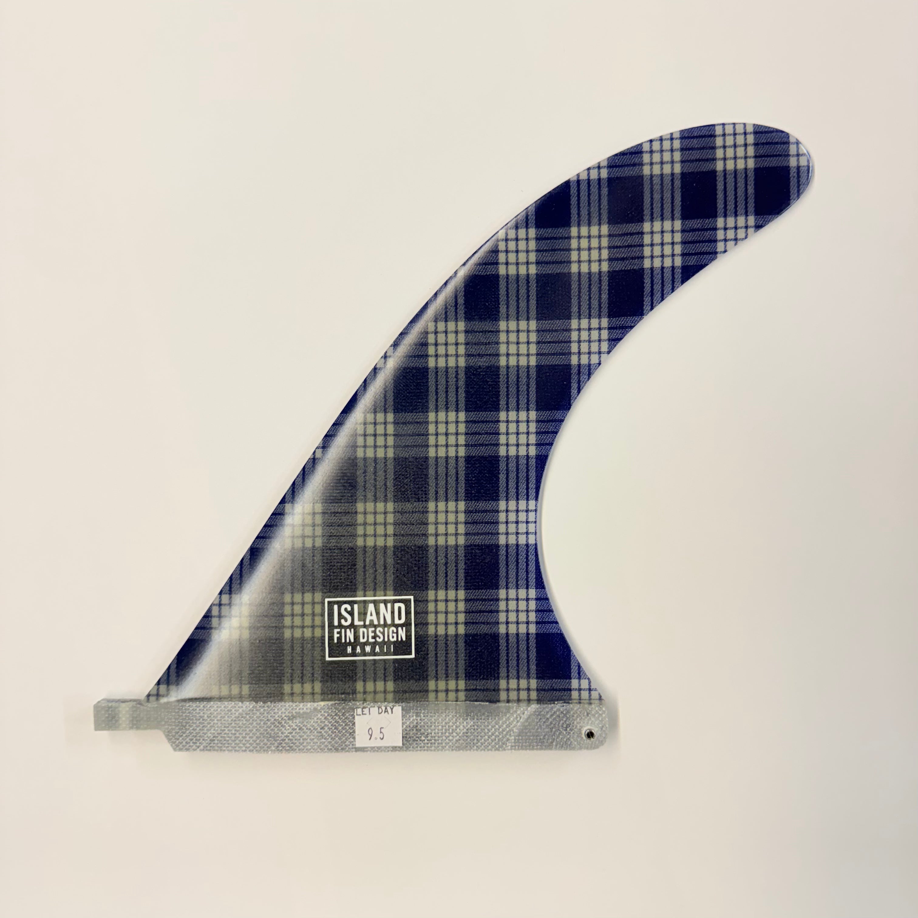 Island Fin Design Lei Day 9.5" Fin Blue Palaka