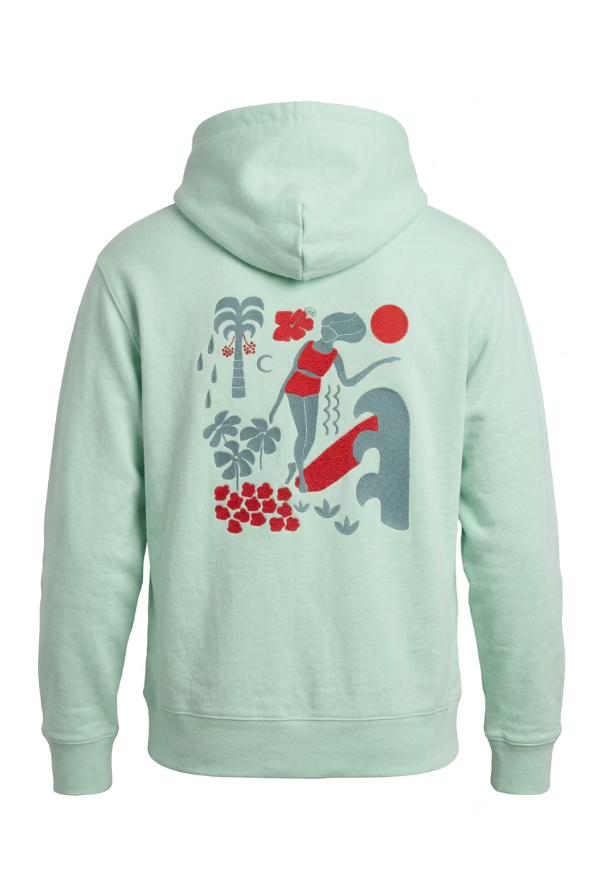 SantoLoco Lizzie Art Hoodie - Mint