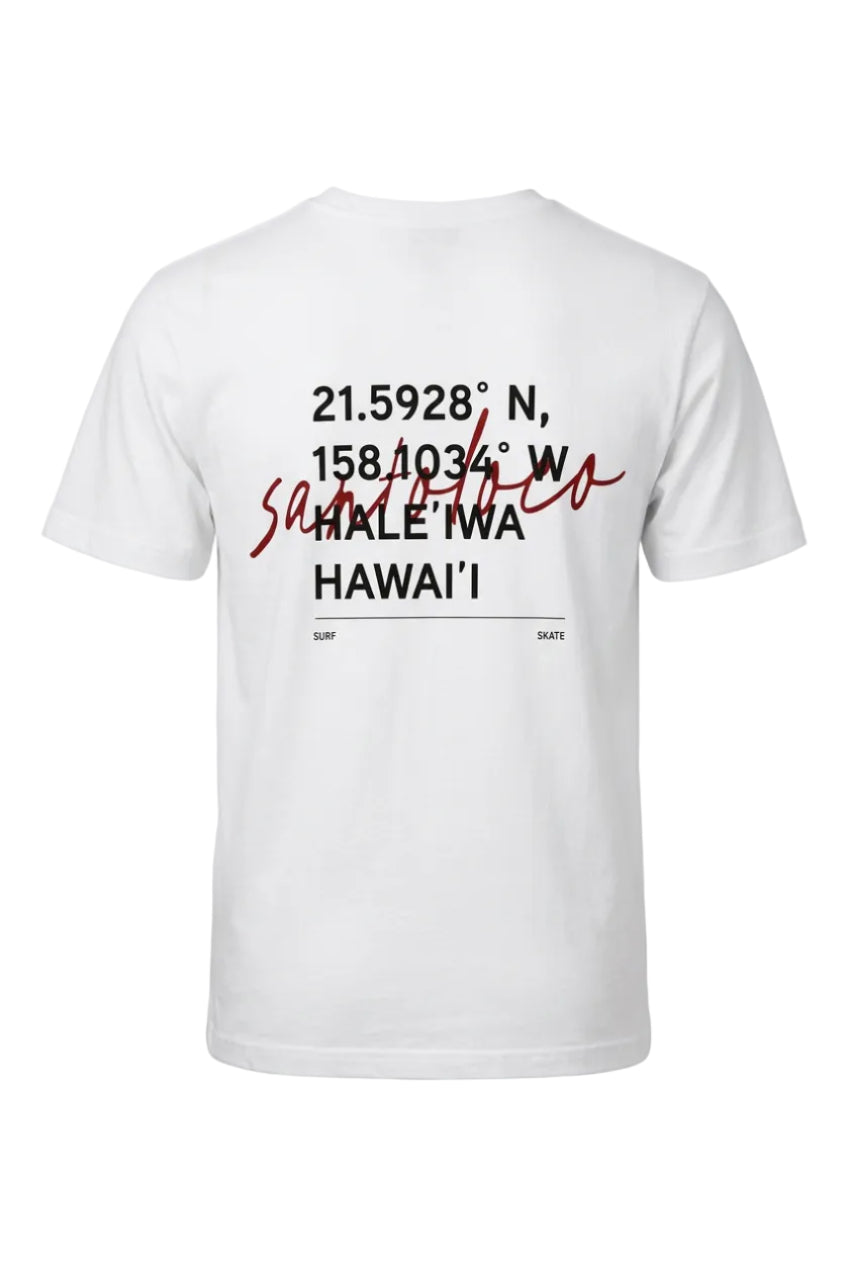 SantoLoco North Shore Signature Coordinates Tee - White / Mauve