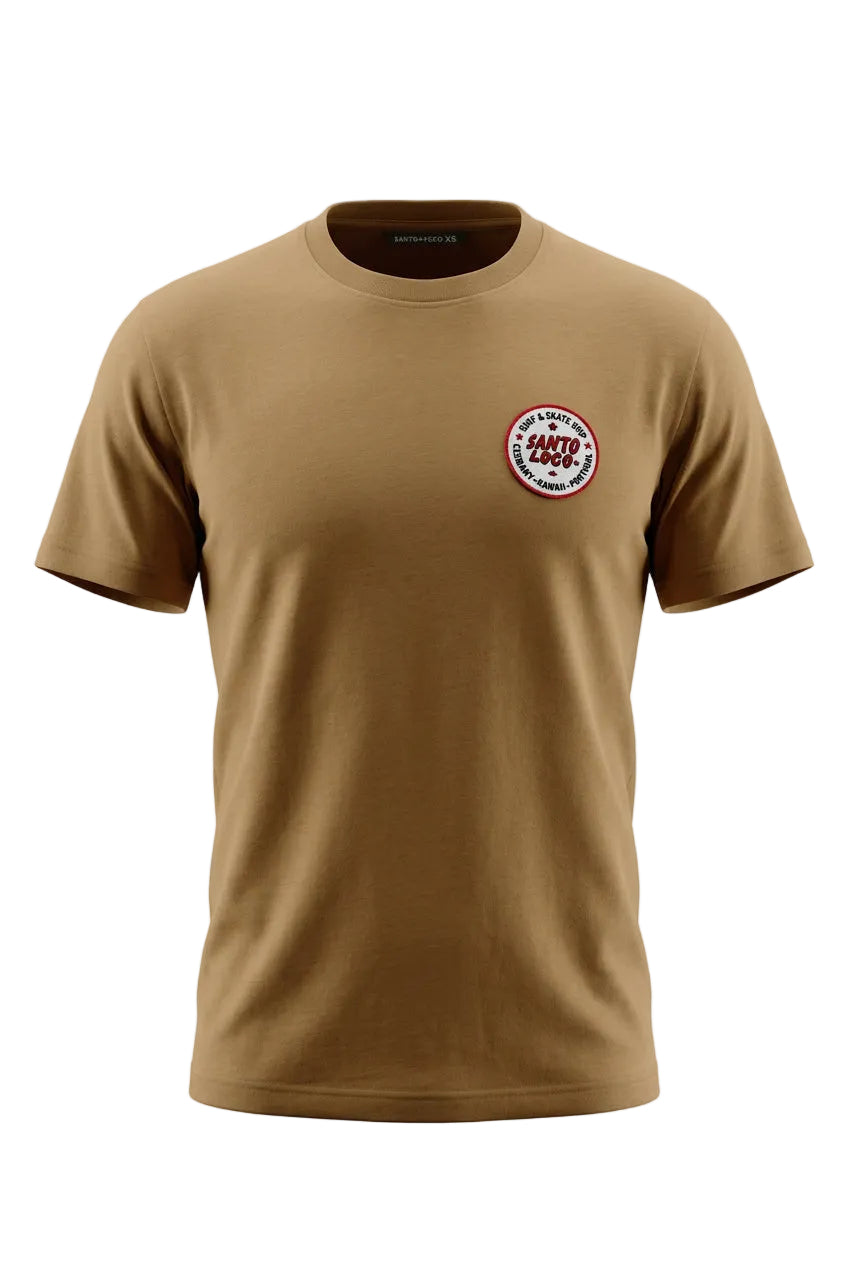 SantoLoco Surf Wax Tee - Coffee