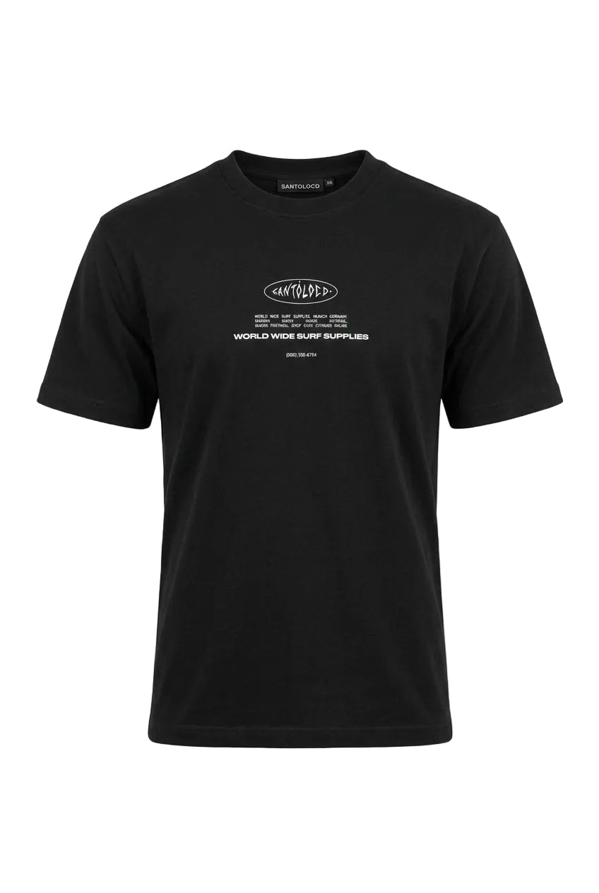 SantoLoco World Wide Tee - Black