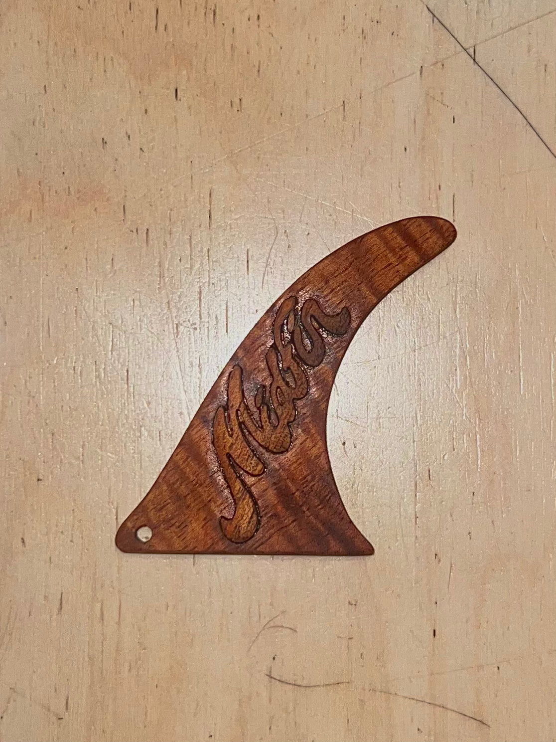 MIDFIN Koa Single Fin Keychain