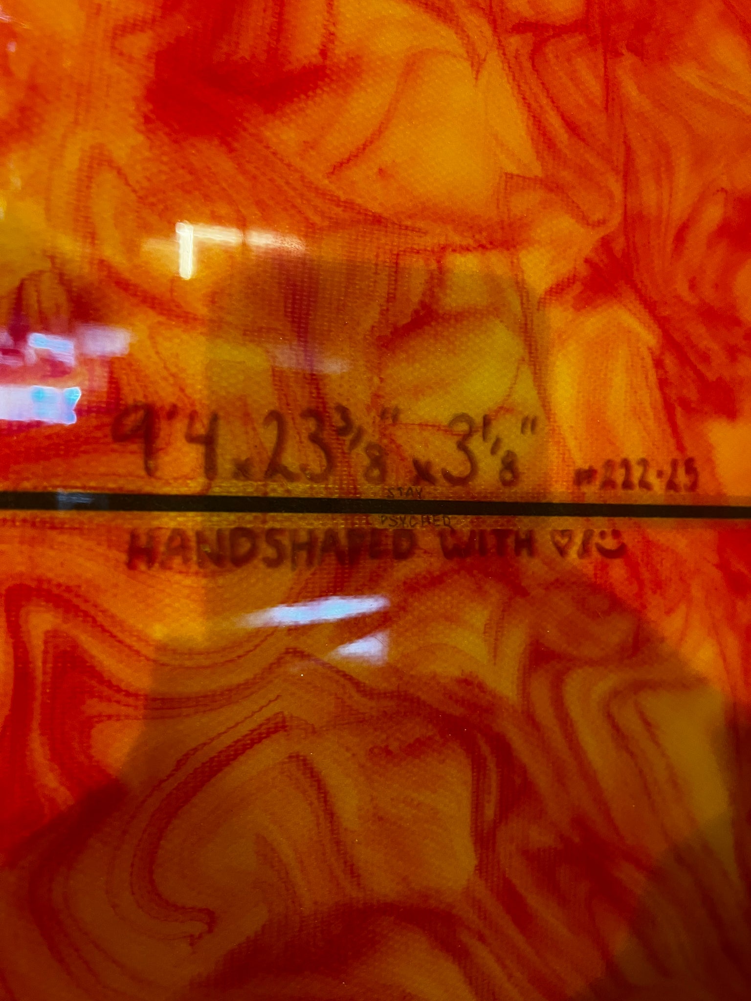 Psyched Surfboards 9'4 Longboard White/Orange Flare