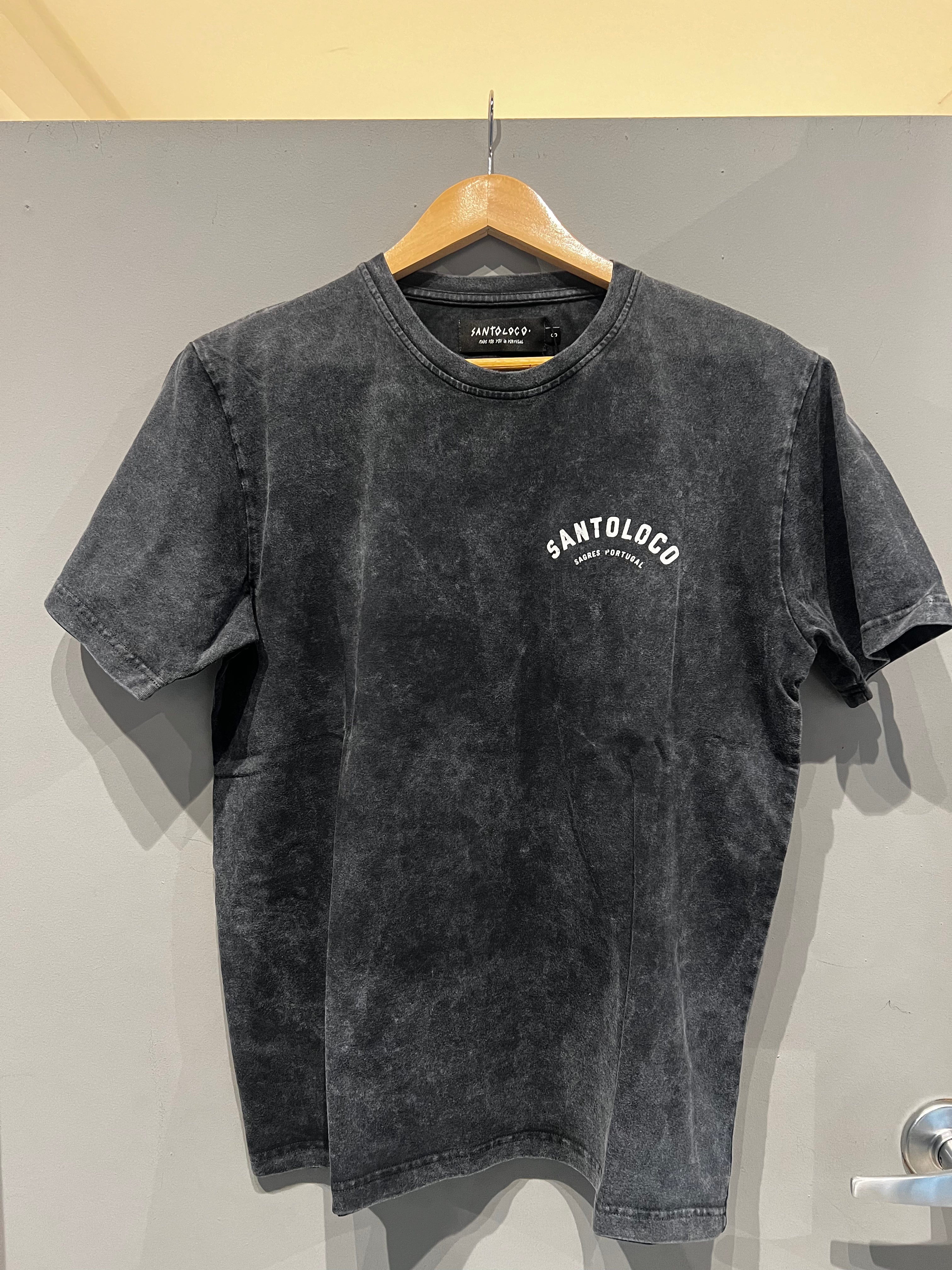 SantoLoco Sagres Surfing is a Motorsport T-Shirt Dark Wash