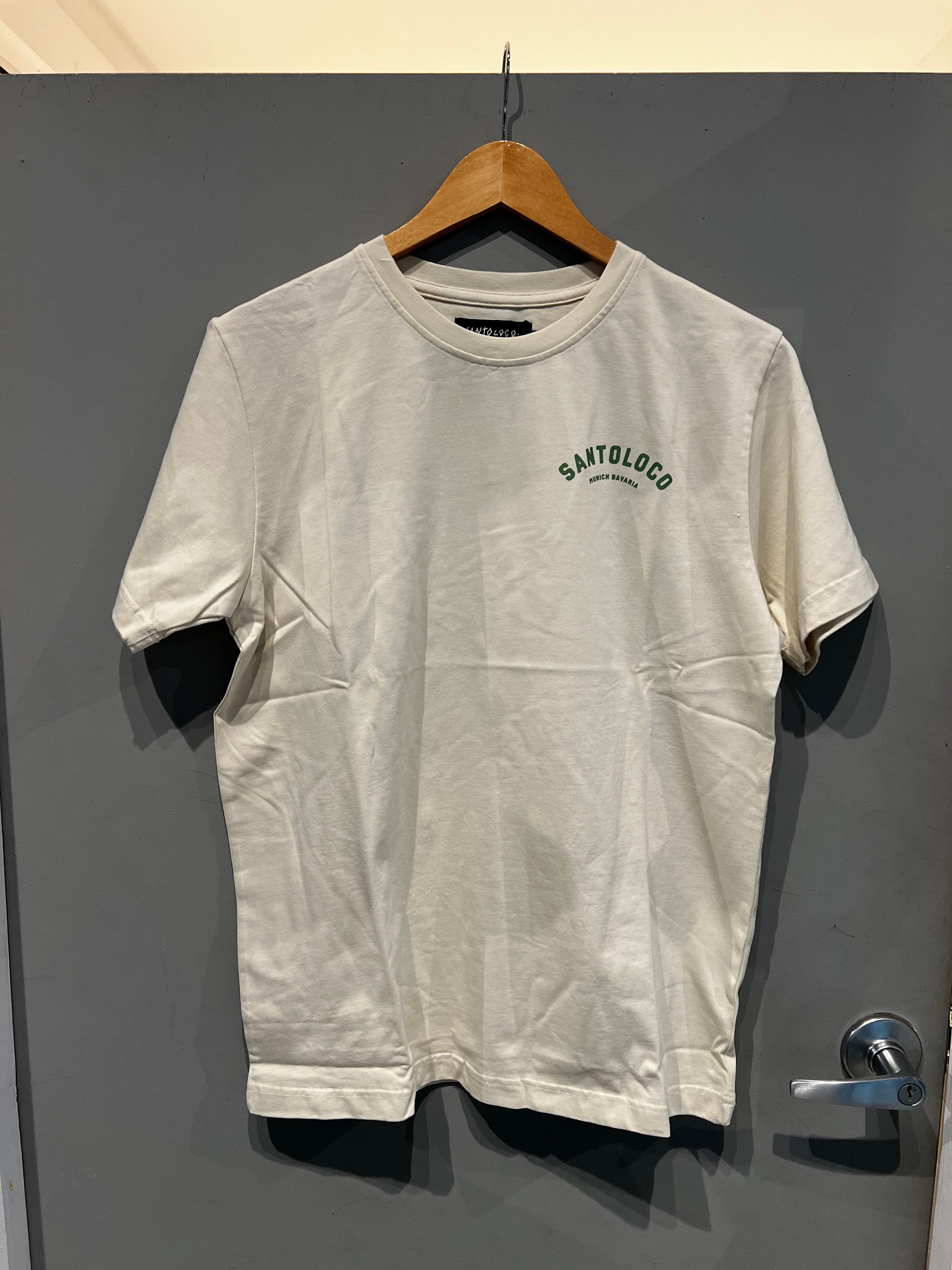 SantoLoco Munich Surfing is a Motorsport T-Shirt Off White