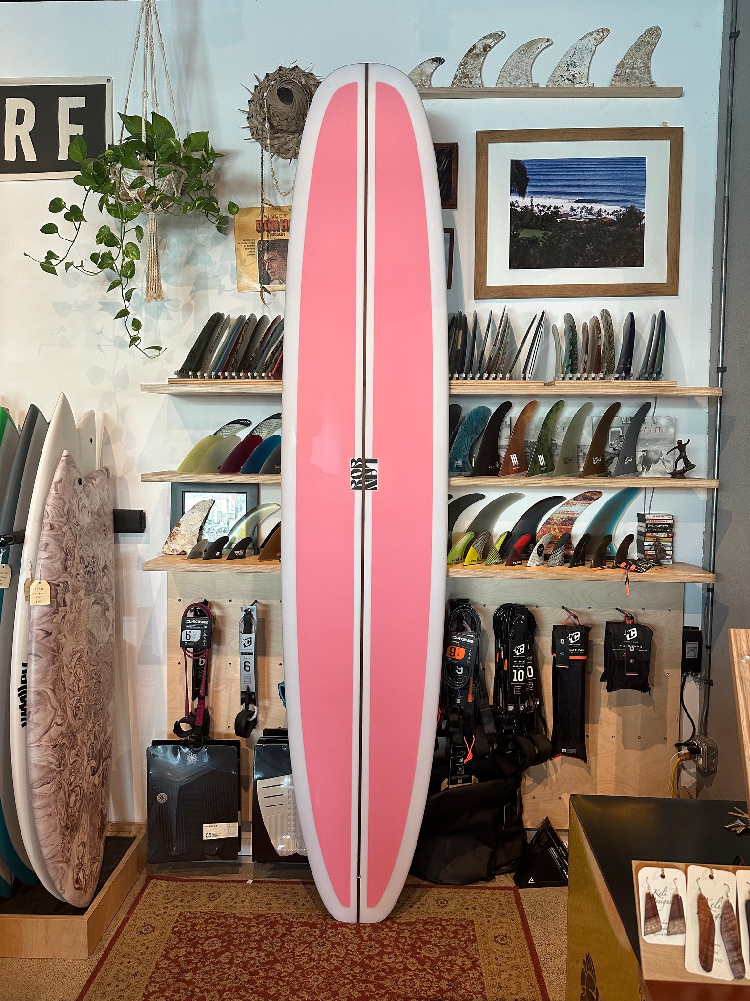 Rob Lan 9'5 LOG Model White / Pink